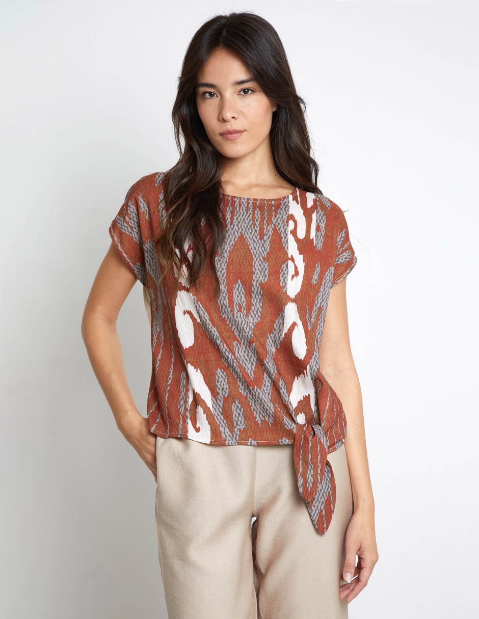 Blusa Trucco manga corta para mujer