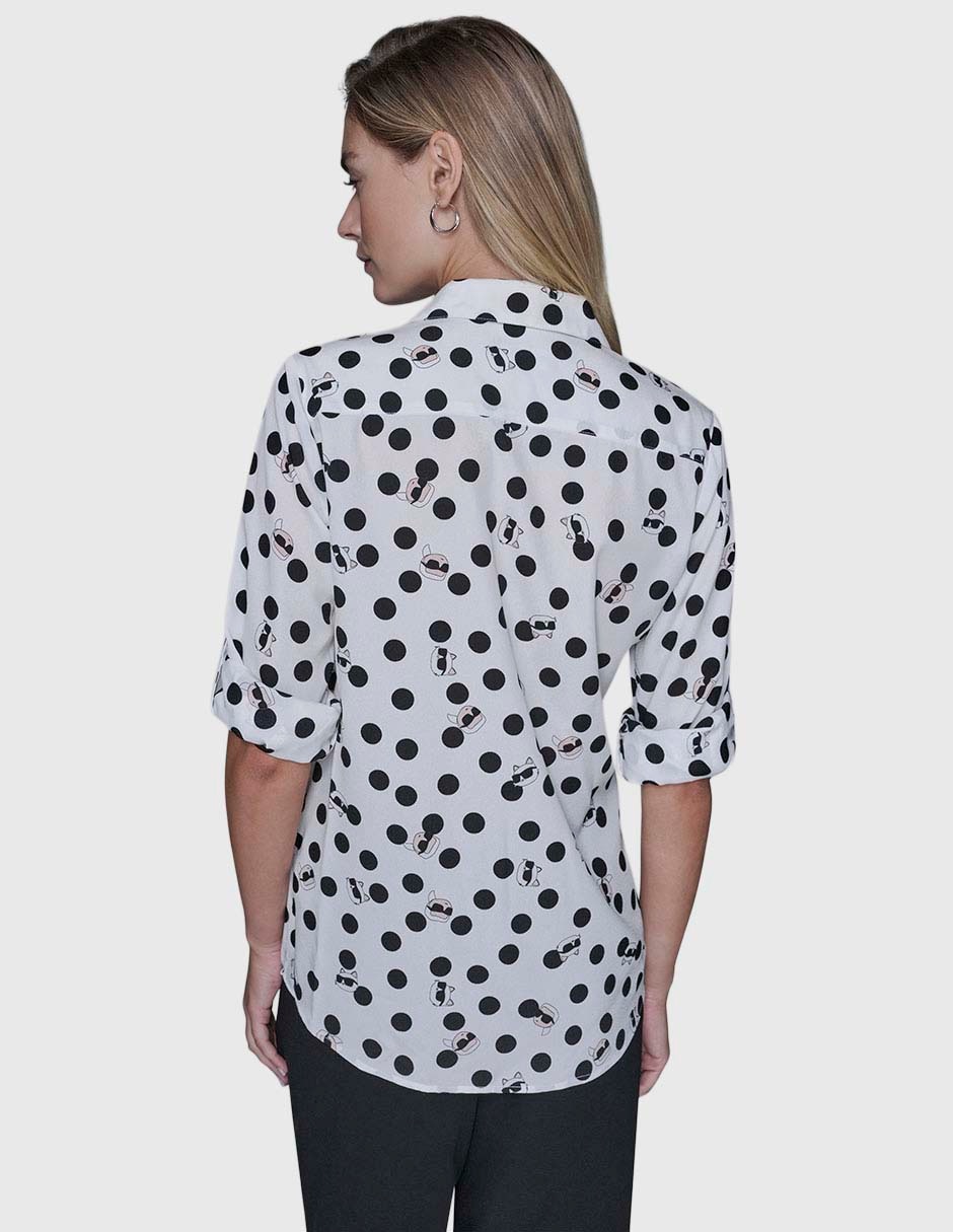 Blusa camisera manga larga para mujer 5