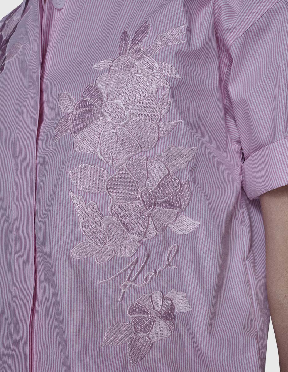 Blusa camisera manga corta para mujer 6