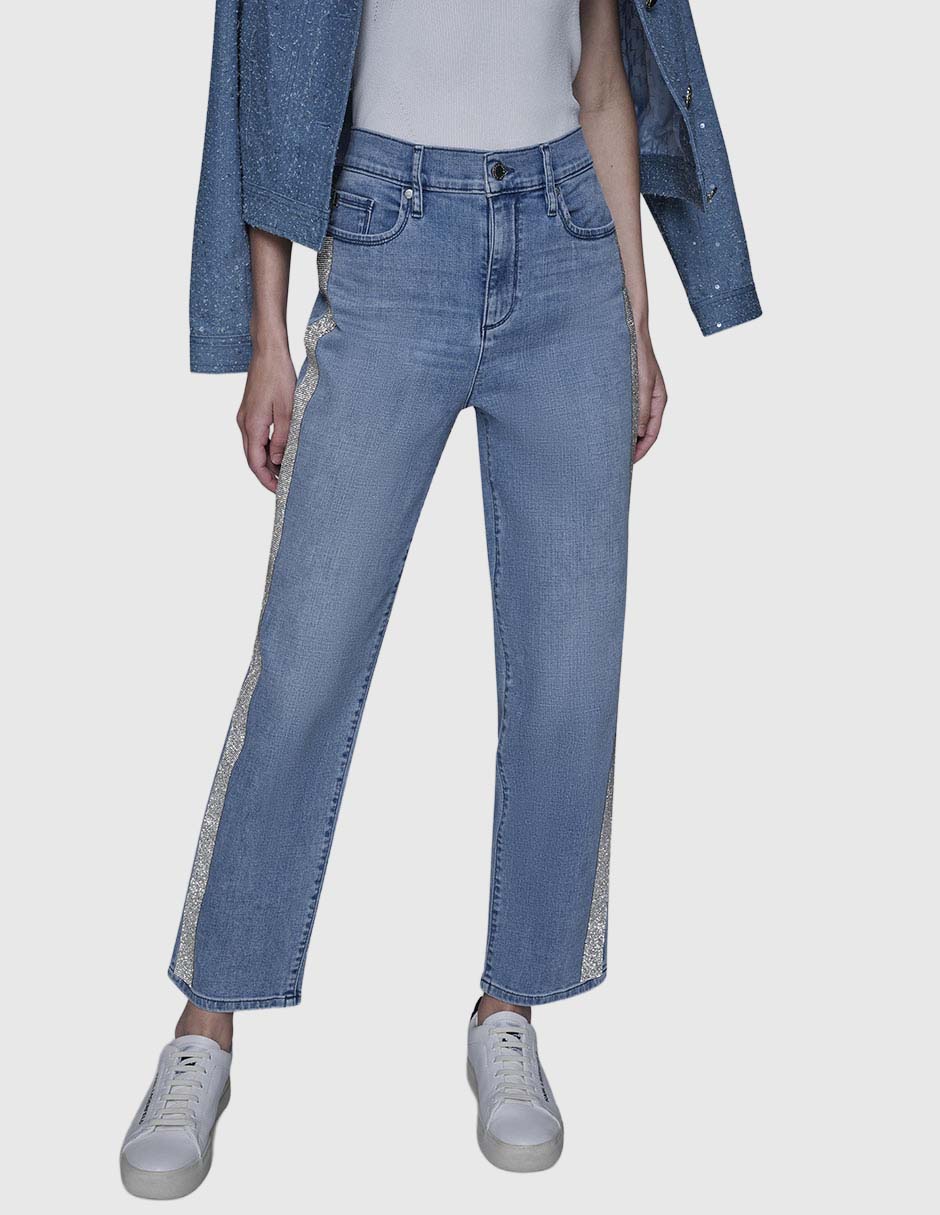 Jeans slim corte cintura para mujer 2