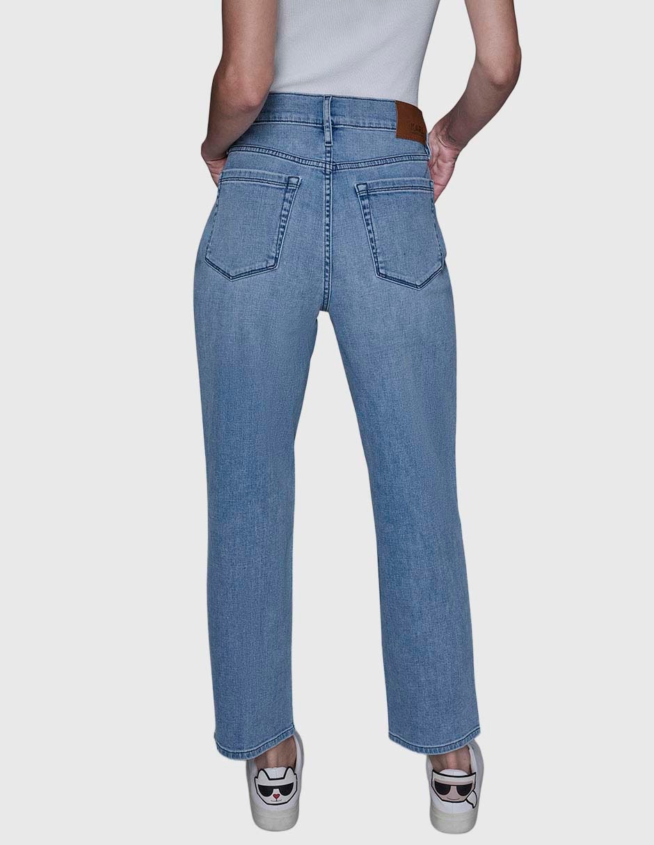 Jeans slim corte cintura para mujer 4