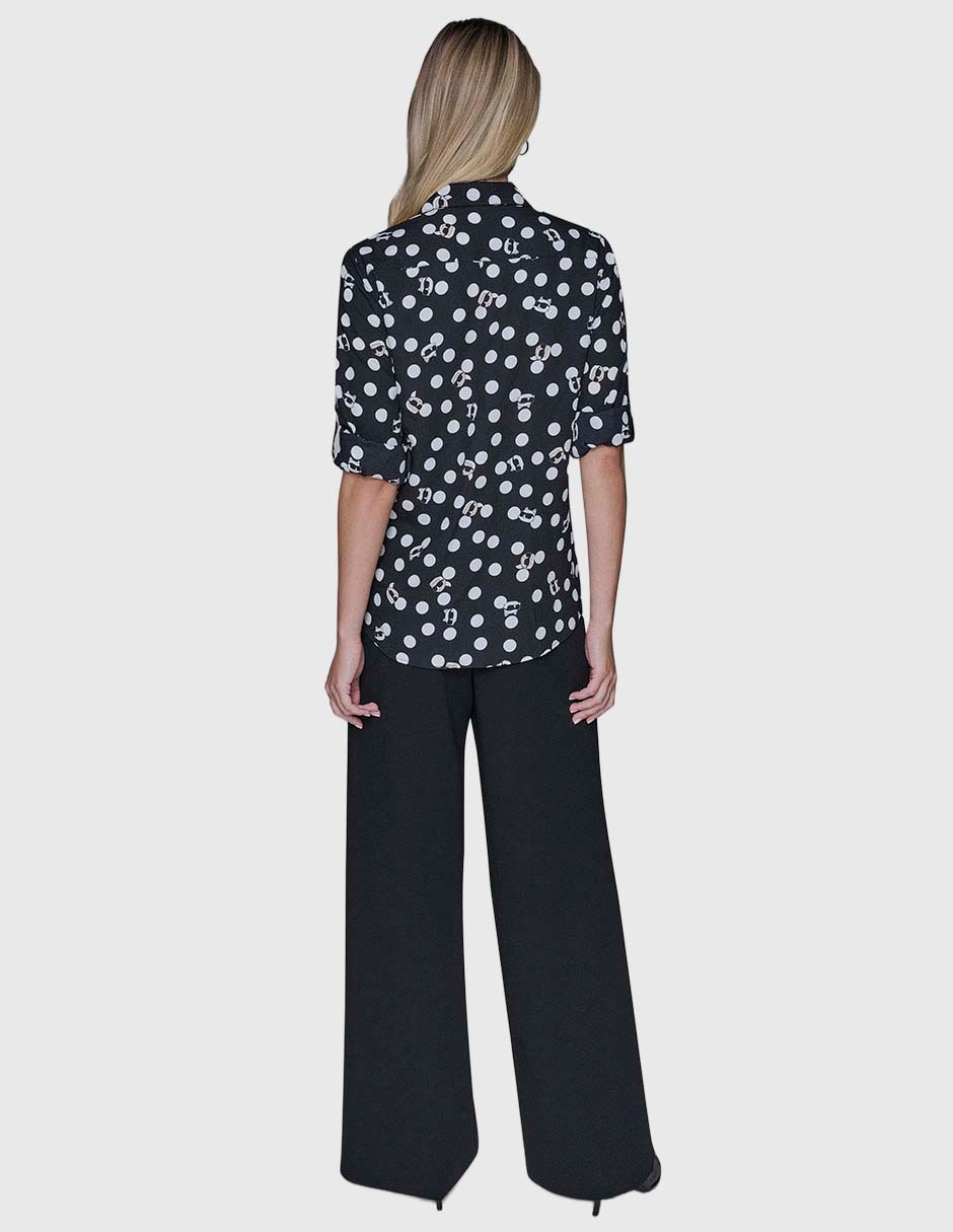 Blusa camisera manga larga para mujer 5