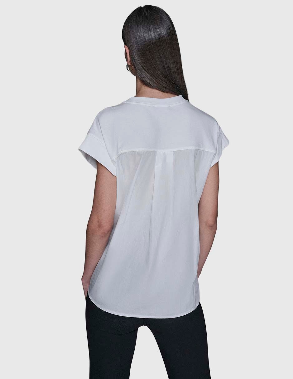 Blusa manga corta para mujer 4