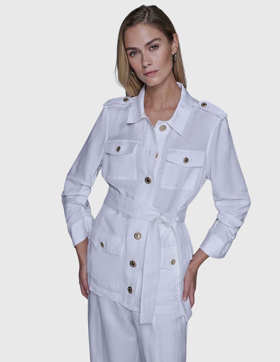Blusa camisera manga larga para mujer 2