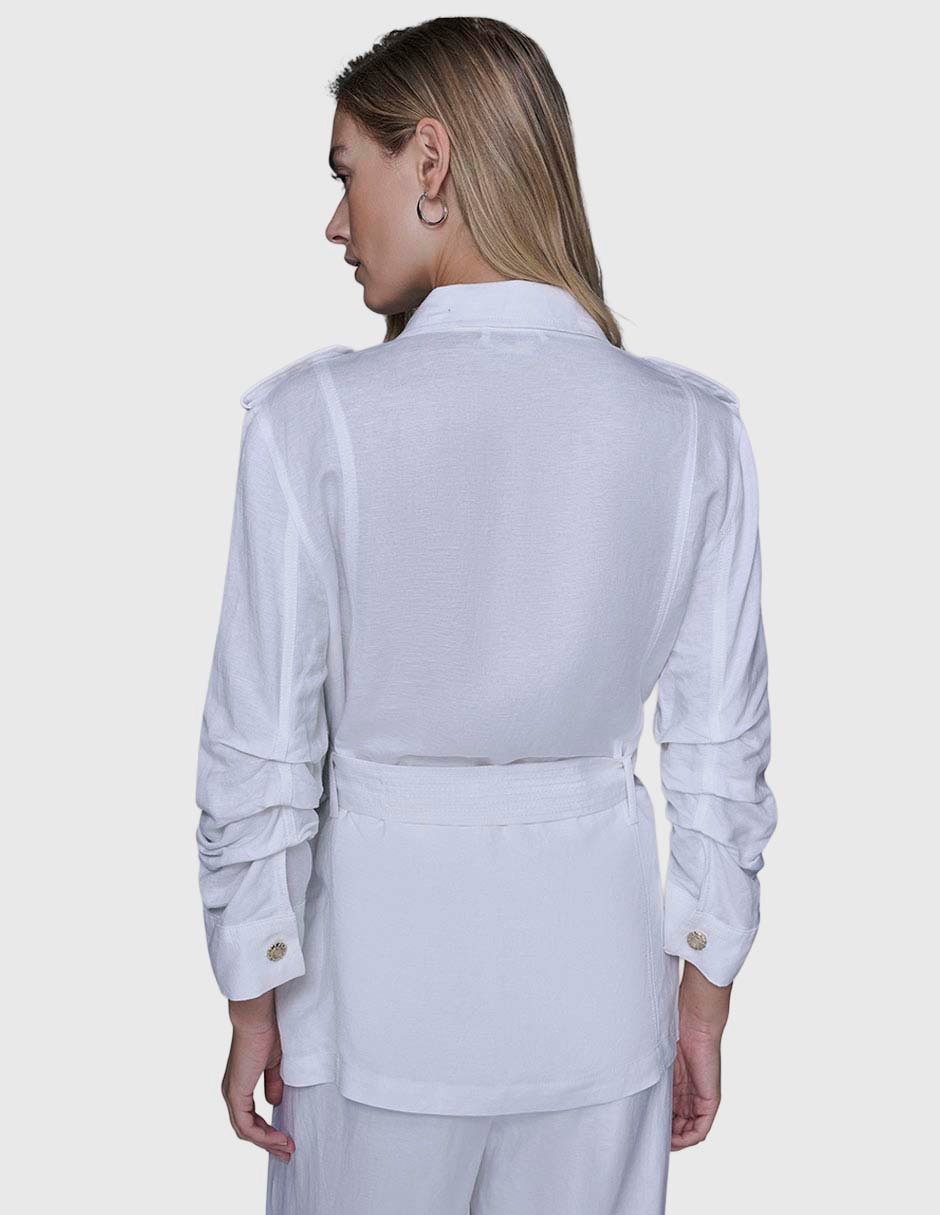 Blusa camisera manga larga para mujer 5