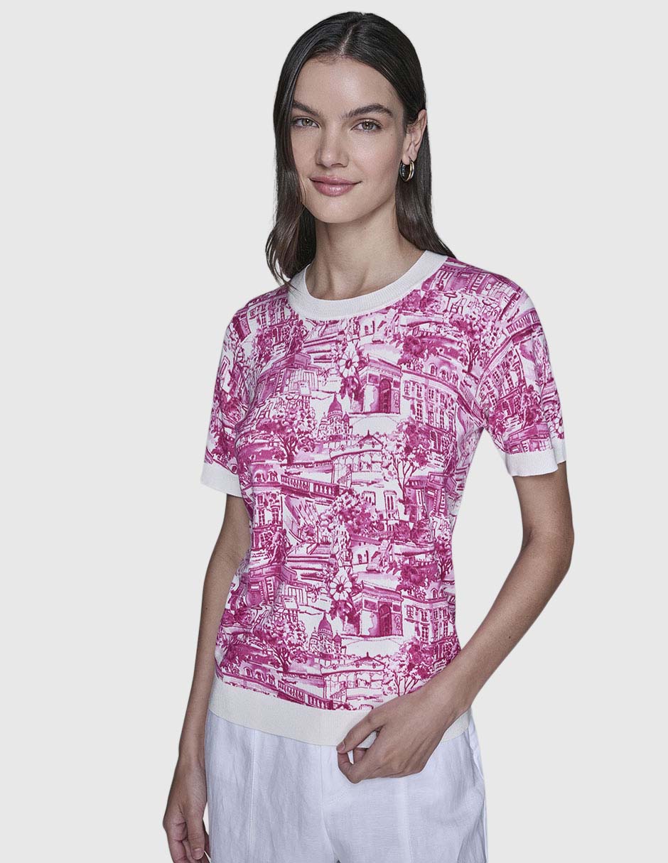 Blusa manga corta para mujer