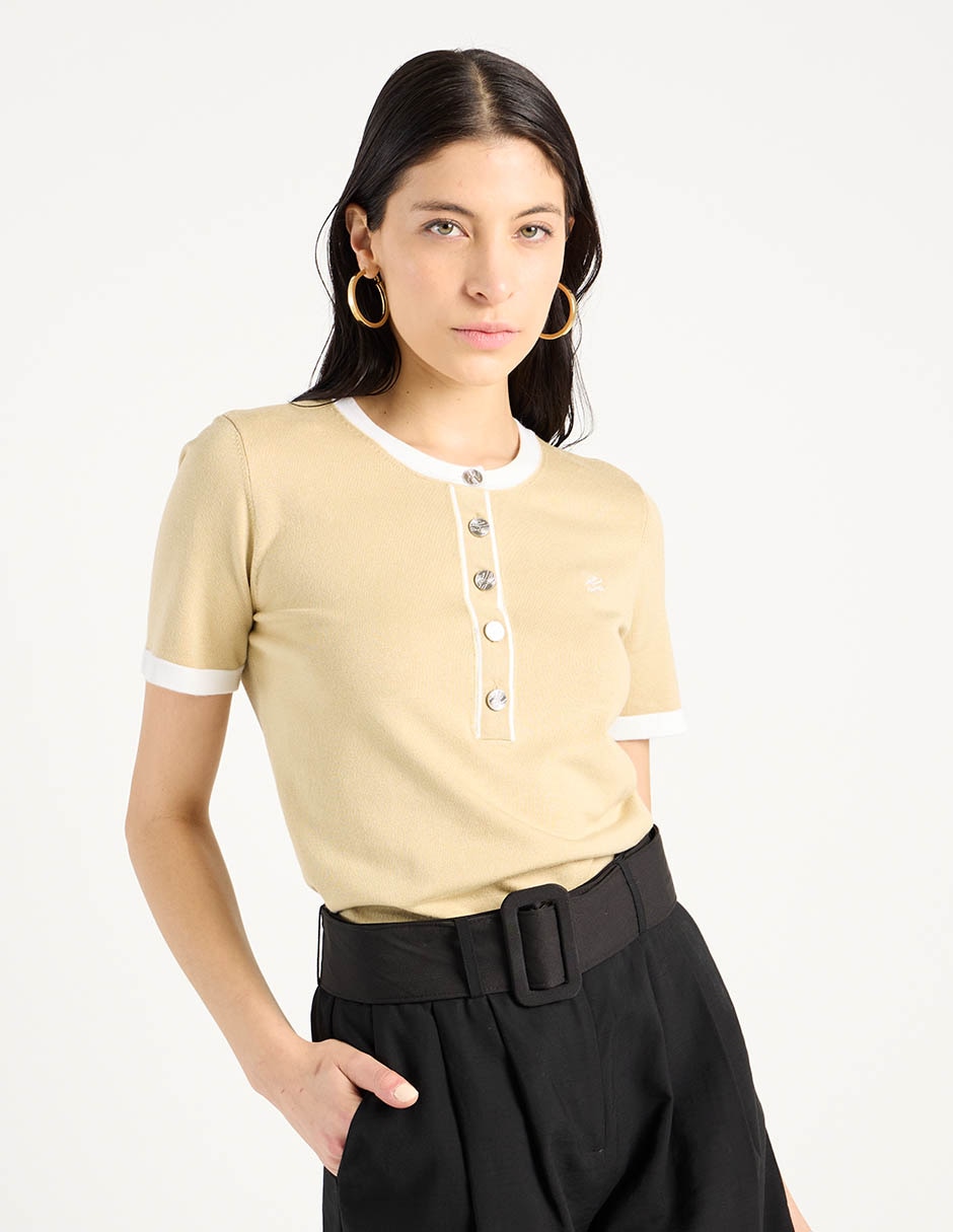 Blusa manga corta para mujer