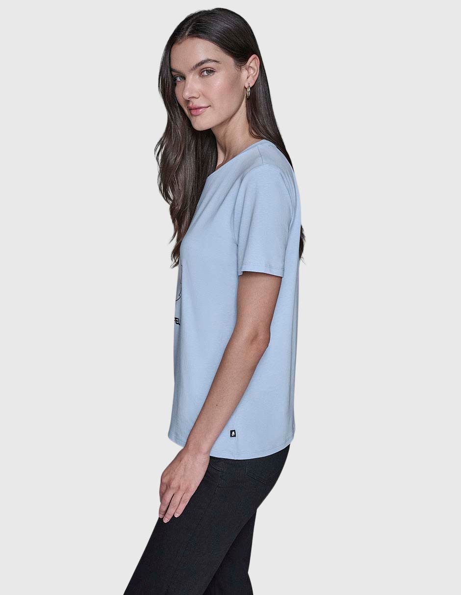Playera manga corta cuello redondo para mujer 3