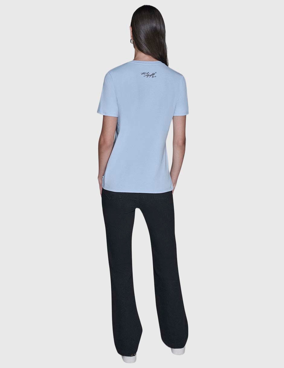 Playera manga corta cuello redondo para mujer 4