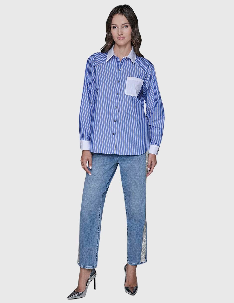 Blusa camisera manga larga para mujer Blusa camisera manga larga para mujer