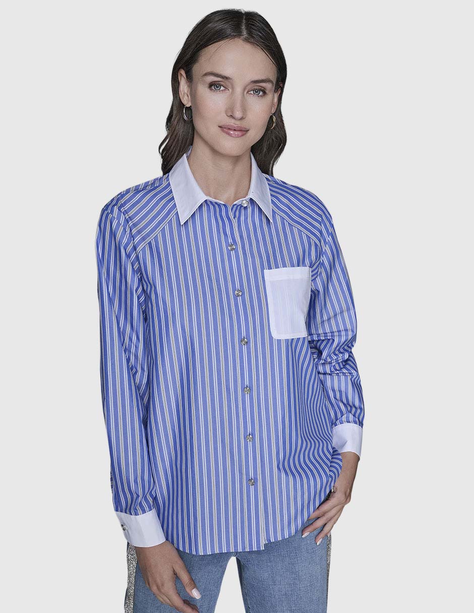 Blusa camisera manga larga para mujer 2