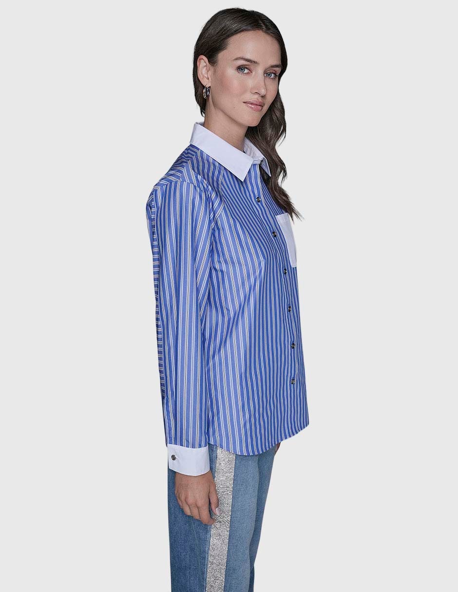 Blusa camisera manga larga para mujer 3