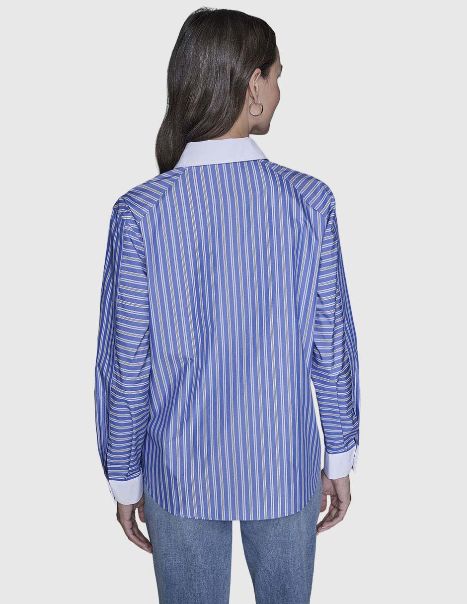 Blusa camisera manga larga para mujer 4