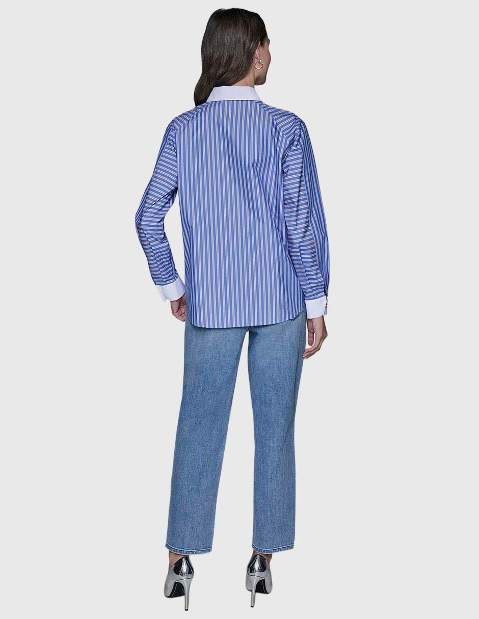 Blusa camisera manga larga para mujer 5