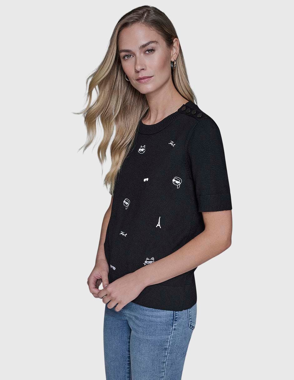 Blusa manga corta para mujer 3