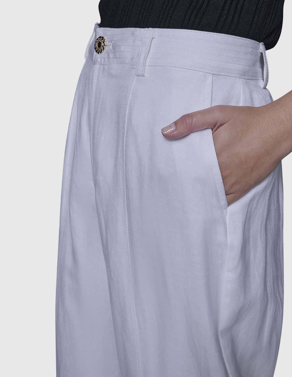 Pantalón chino amplio para mujer 6