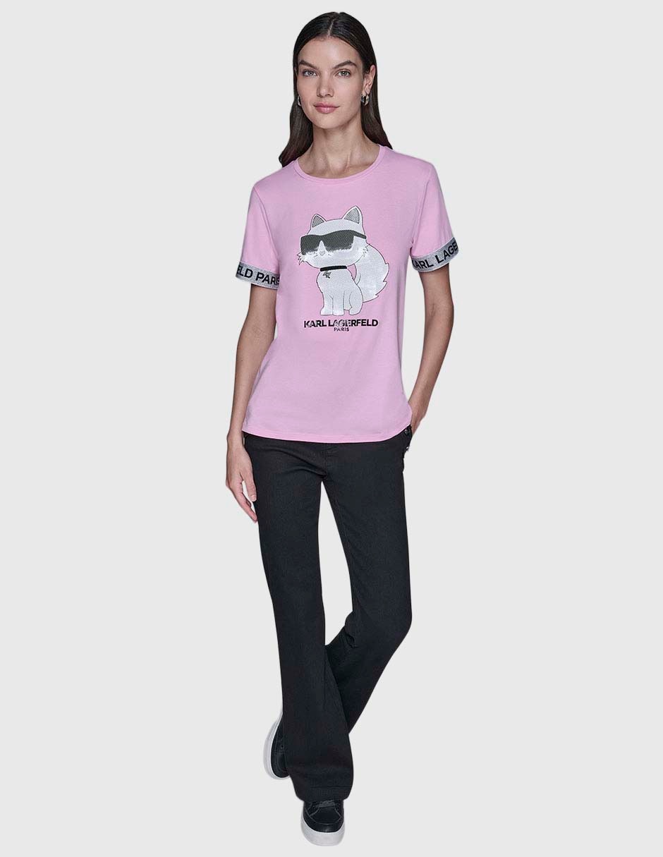 Playera manga corta cuello redondo para mujer 2