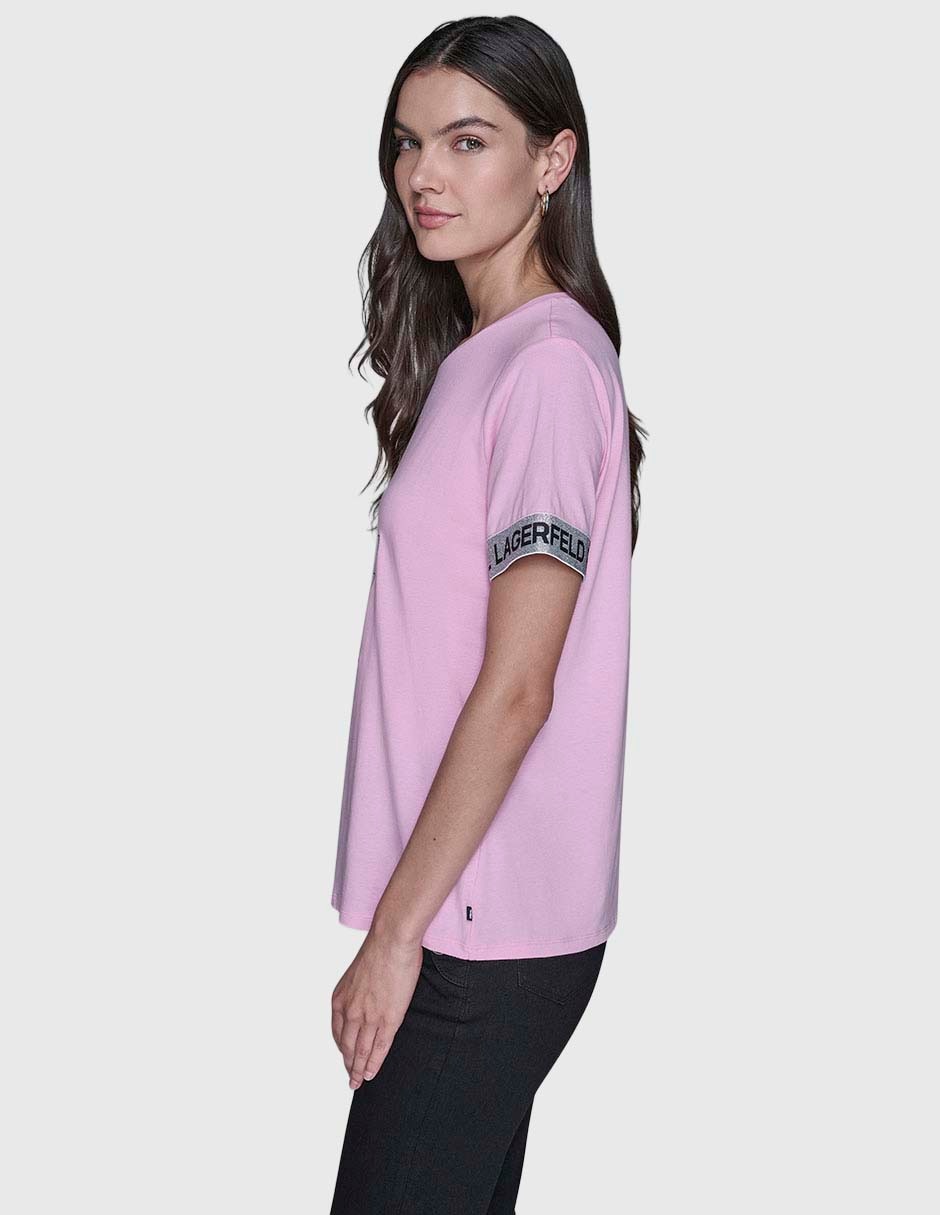 Playera manga corta cuello redondo para mujer 3
