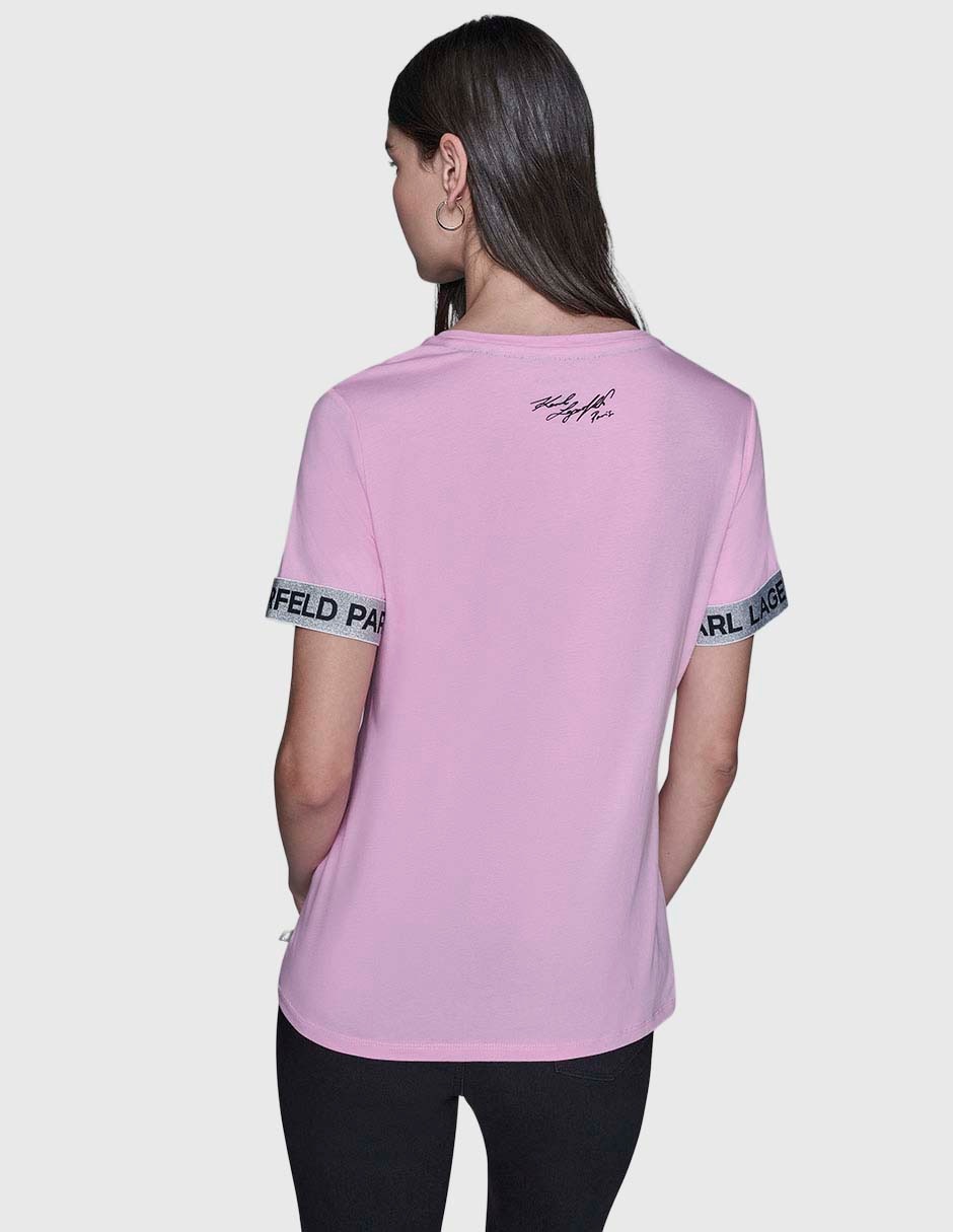 Playera manga corta cuello redondo para mujer 4