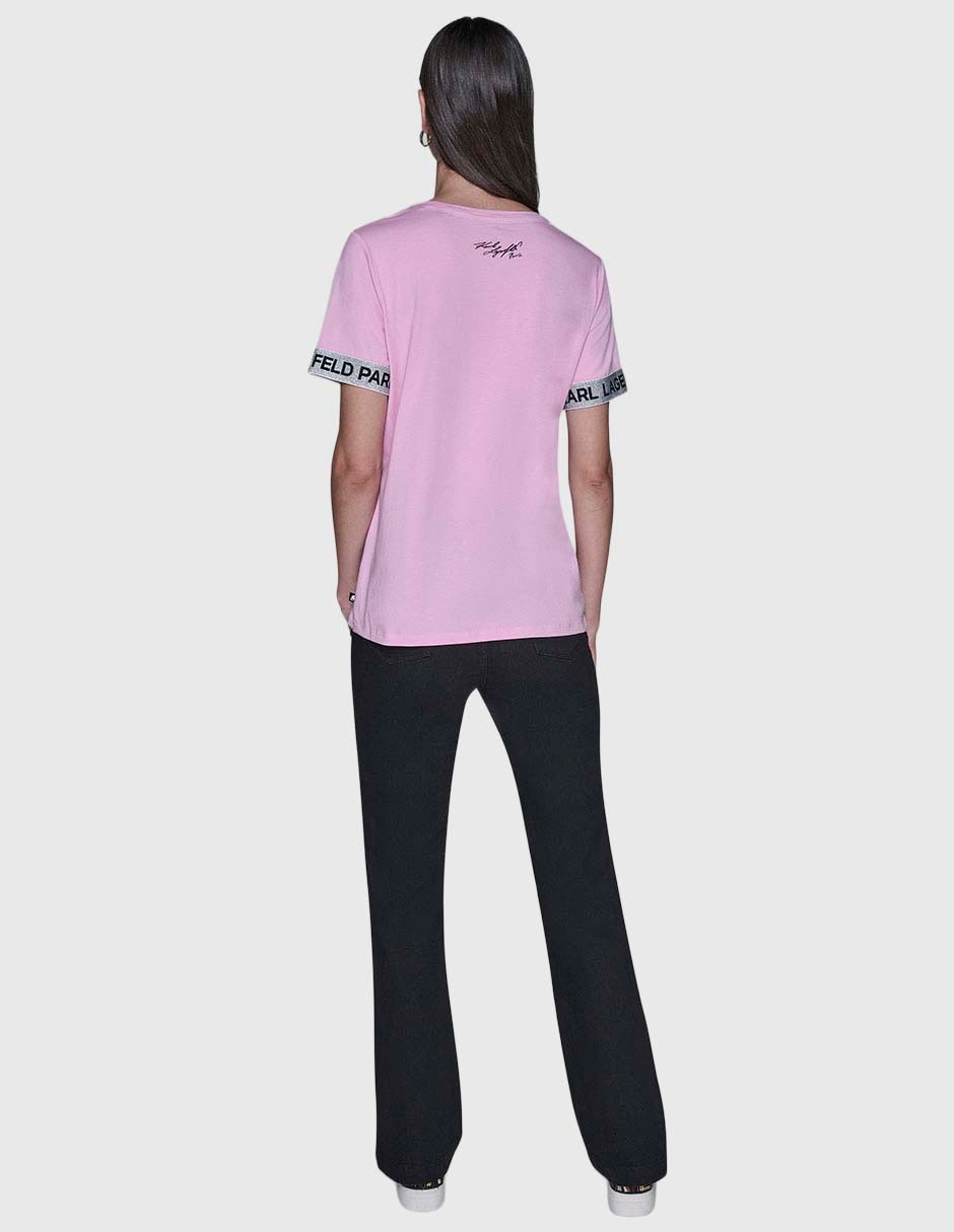 Playera manga corta cuello redondo para mujer 6