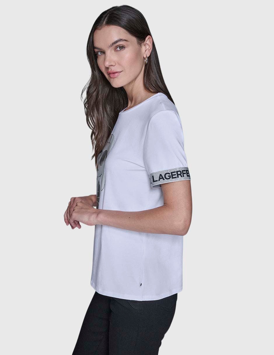 Playera manga corta cuello redondo para mujer 3