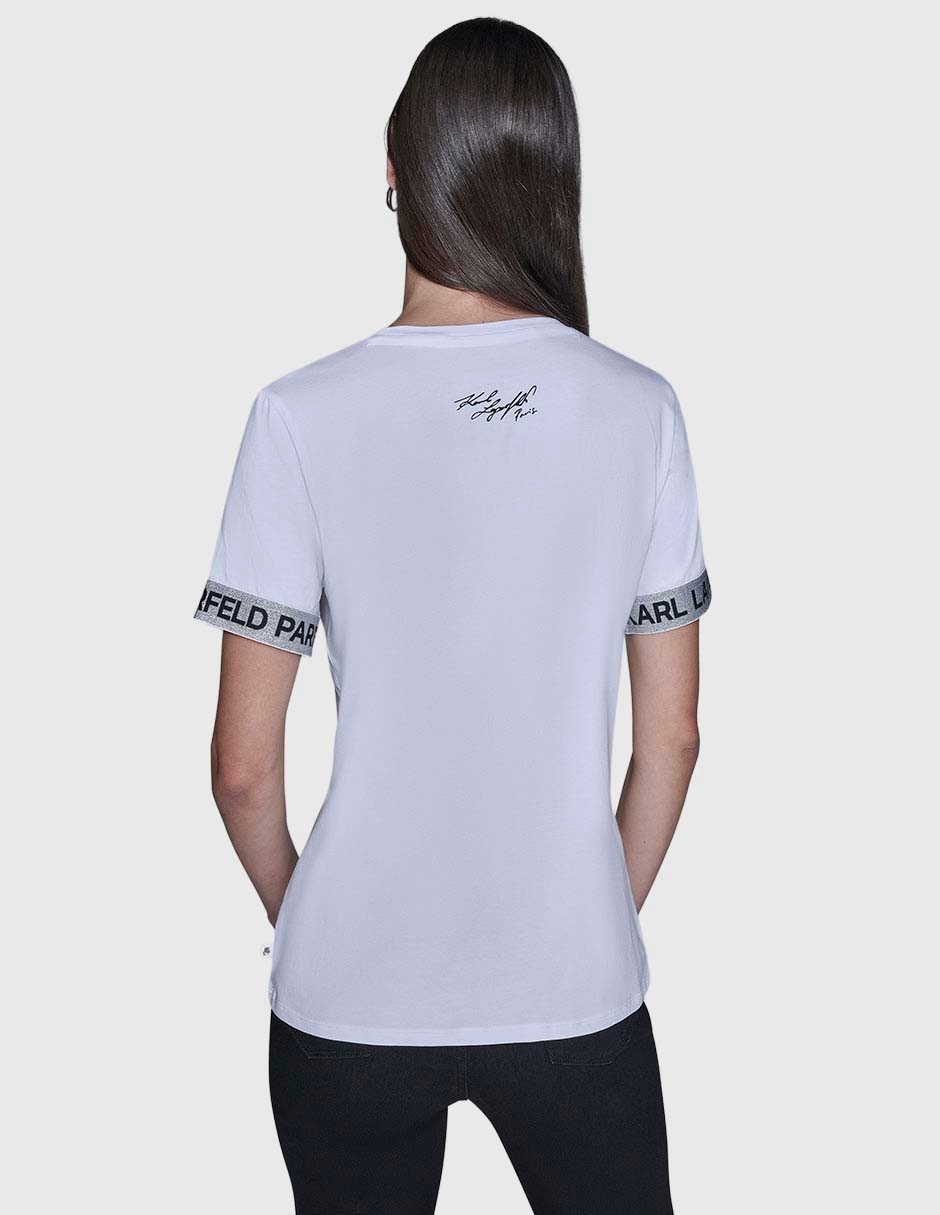 Playera manga corta cuello redondo para mujer 4
