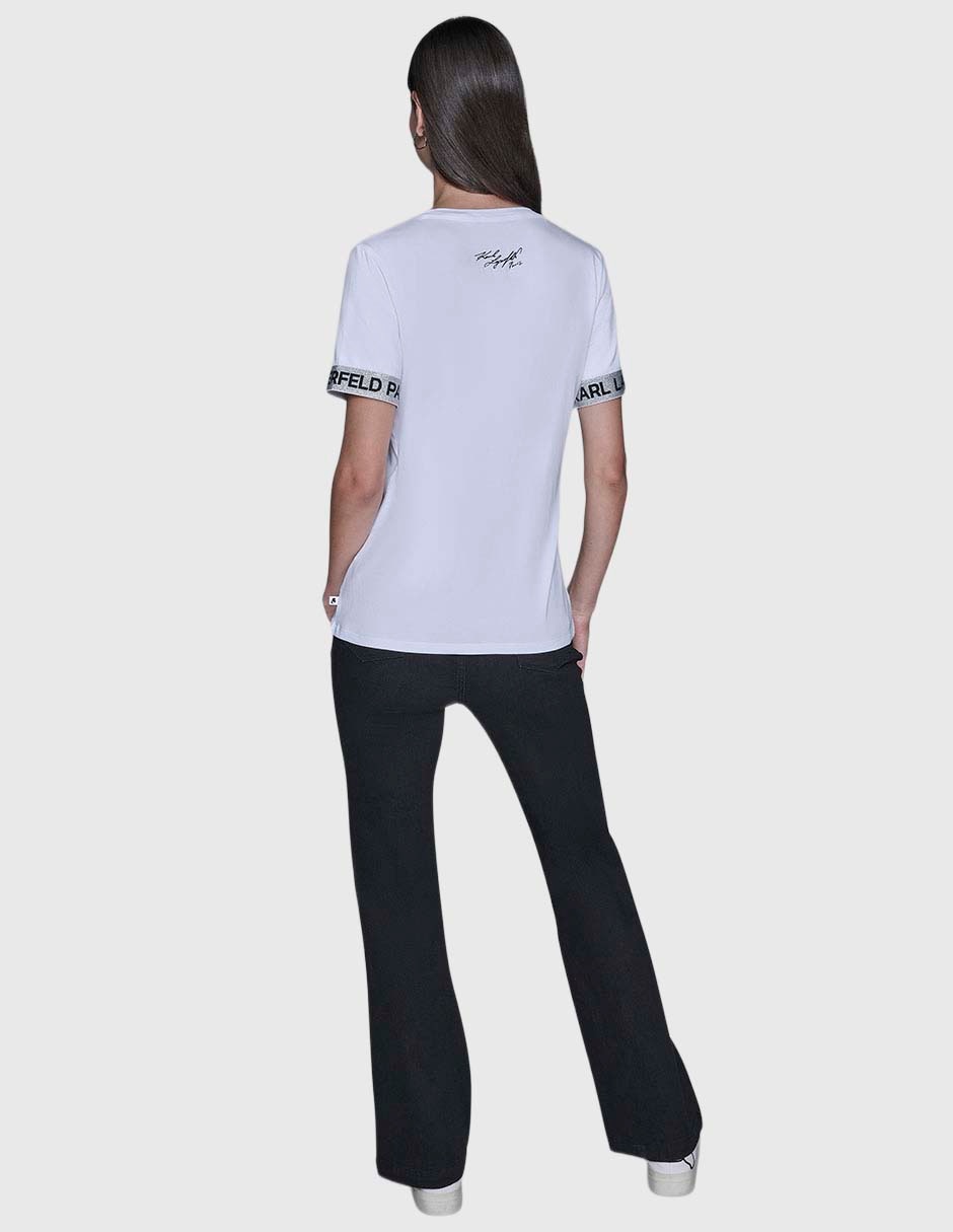 Playera manga corta cuello redondo para mujer 5