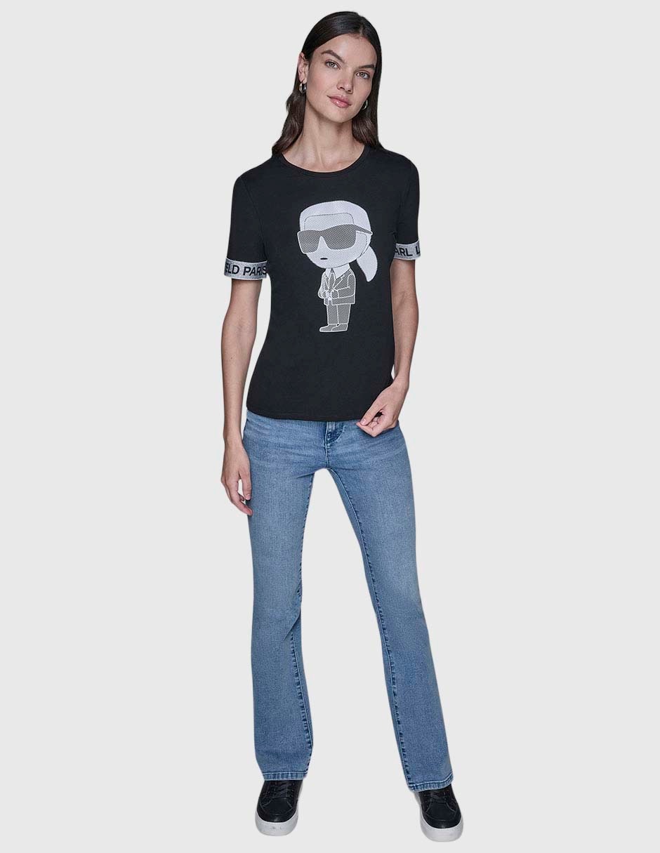 Playera manga corta cuello redondo para mujer 2