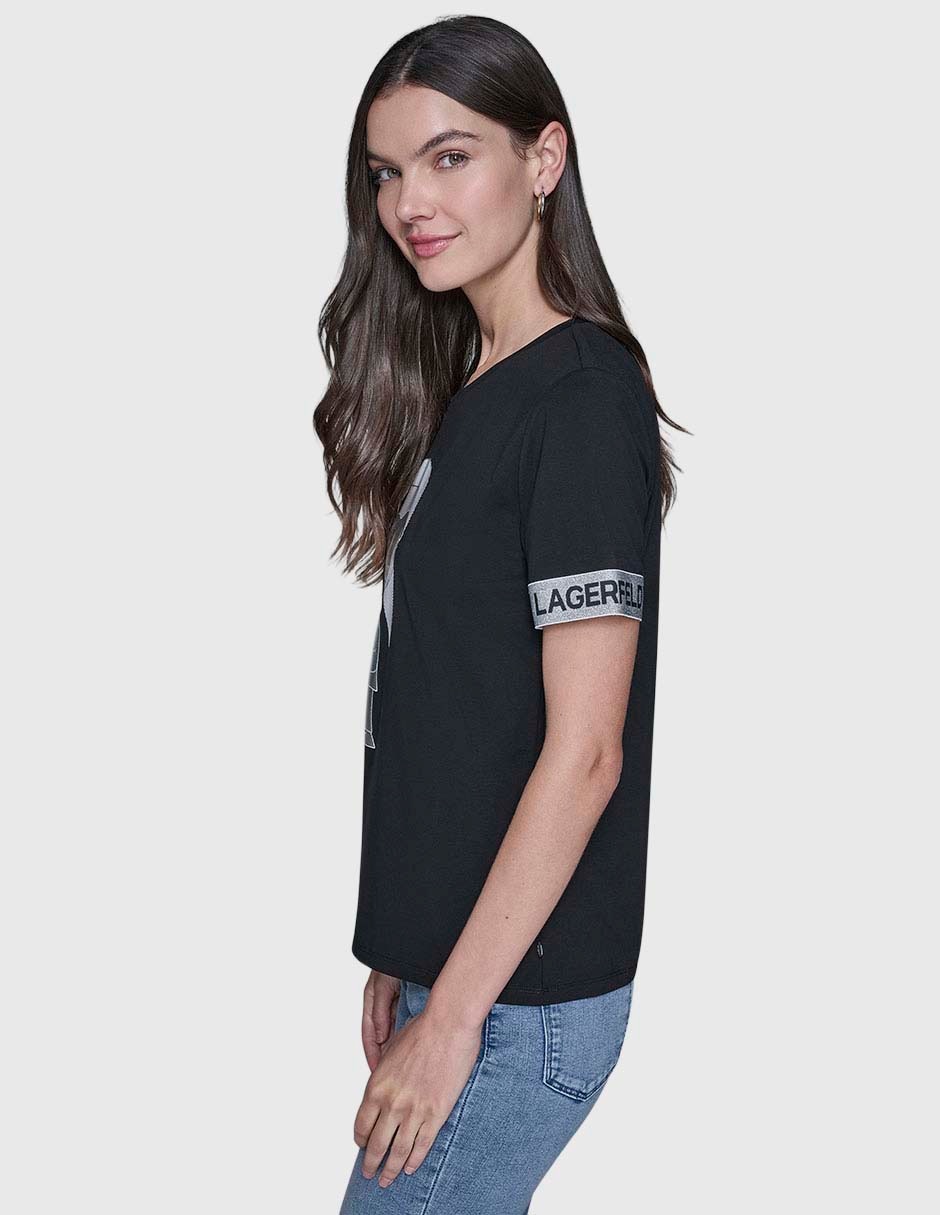 Playera manga corta cuello redondo para mujer 3