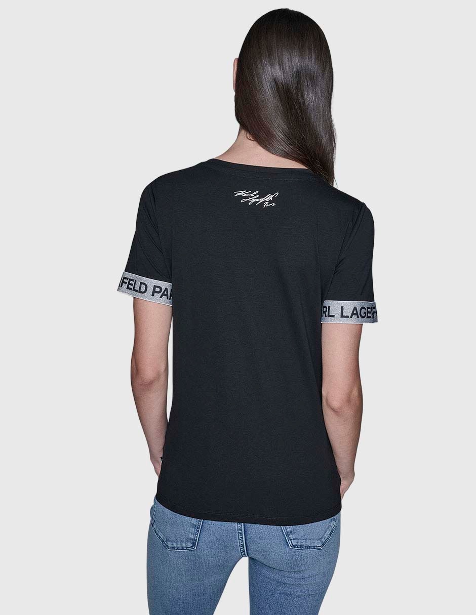 Playera manga corta cuello redondo para mujer 5