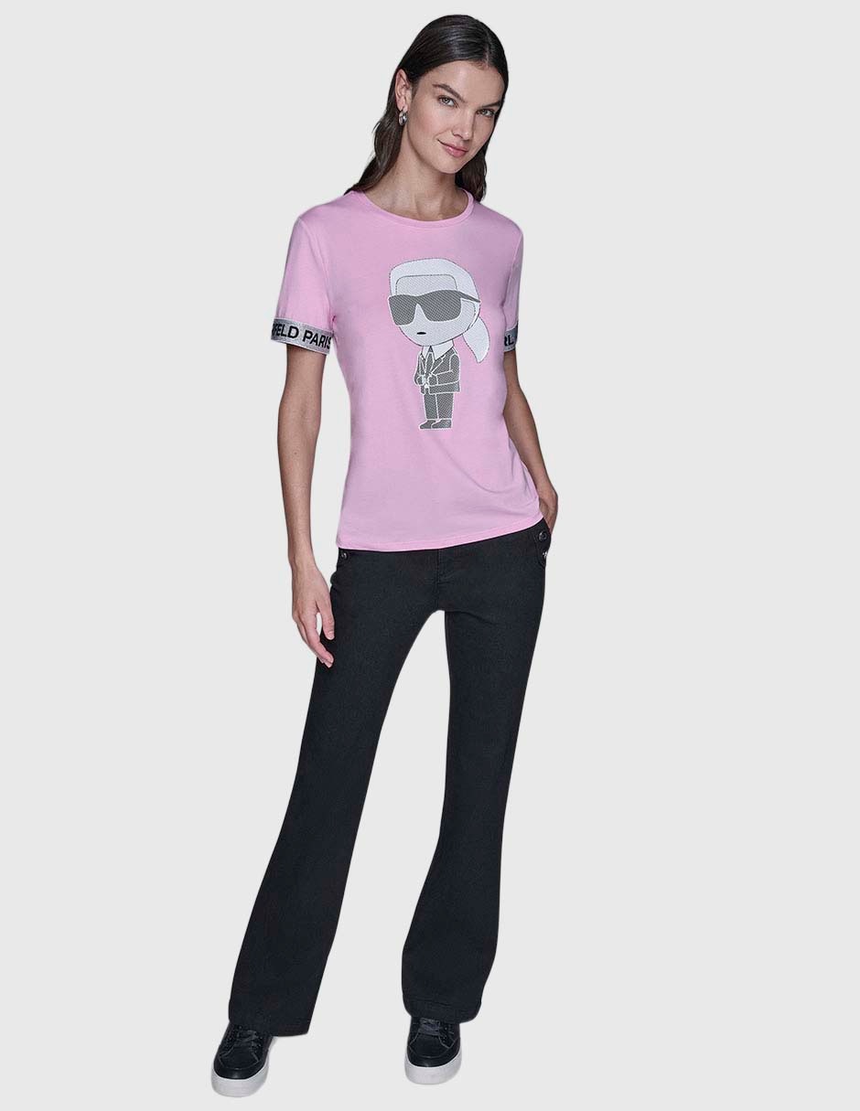 Playera manga corta cuello redondo para mujer 2