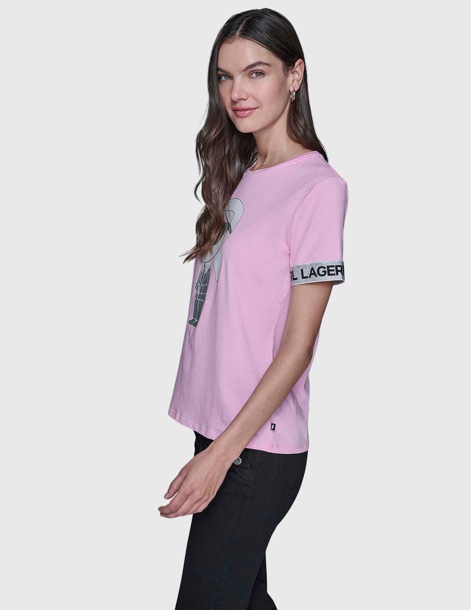 Playera manga corta cuello redondo para mujer 3