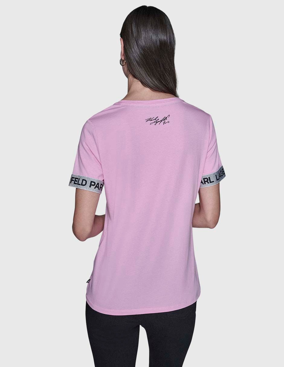 Playera manga corta cuello redondo para mujer 4