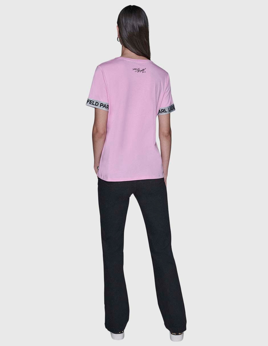 Playera manga corta cuello redondo para mujer 5
