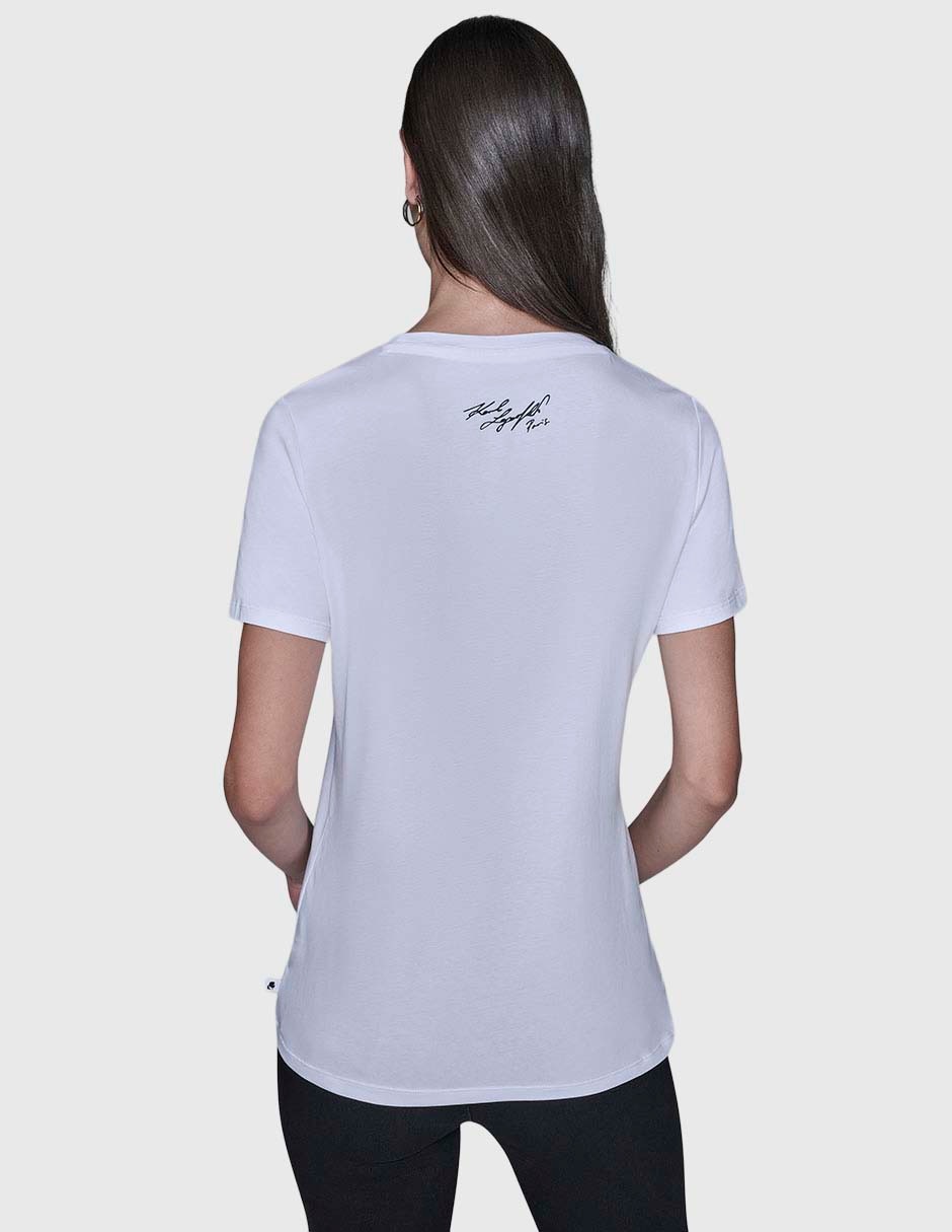 Playera manga corta cuello redondo para mujer 4