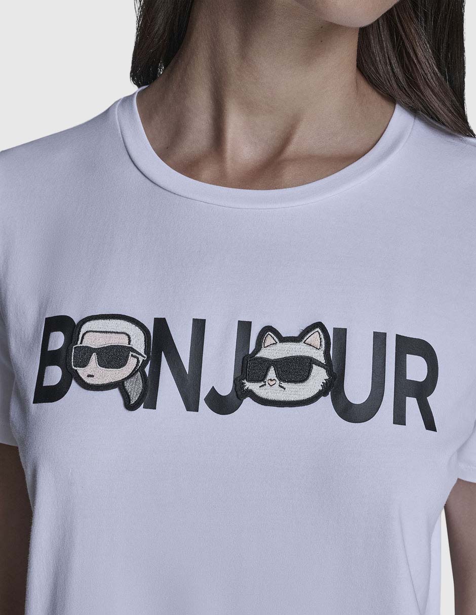 Playera manga corta cuello redondo para mujer 6