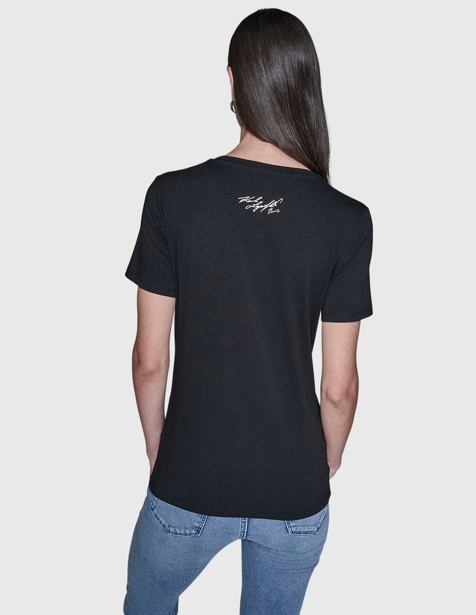Playera manga corta cuello redondo para mujer 4