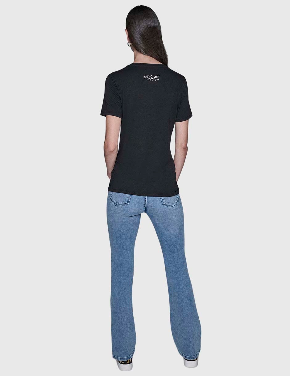 Playera manga corta cuello redondo para mujer 5