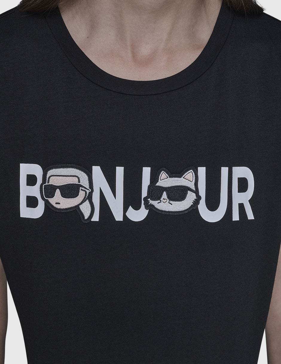 Playera manga corta cuello redondo para mujer 6