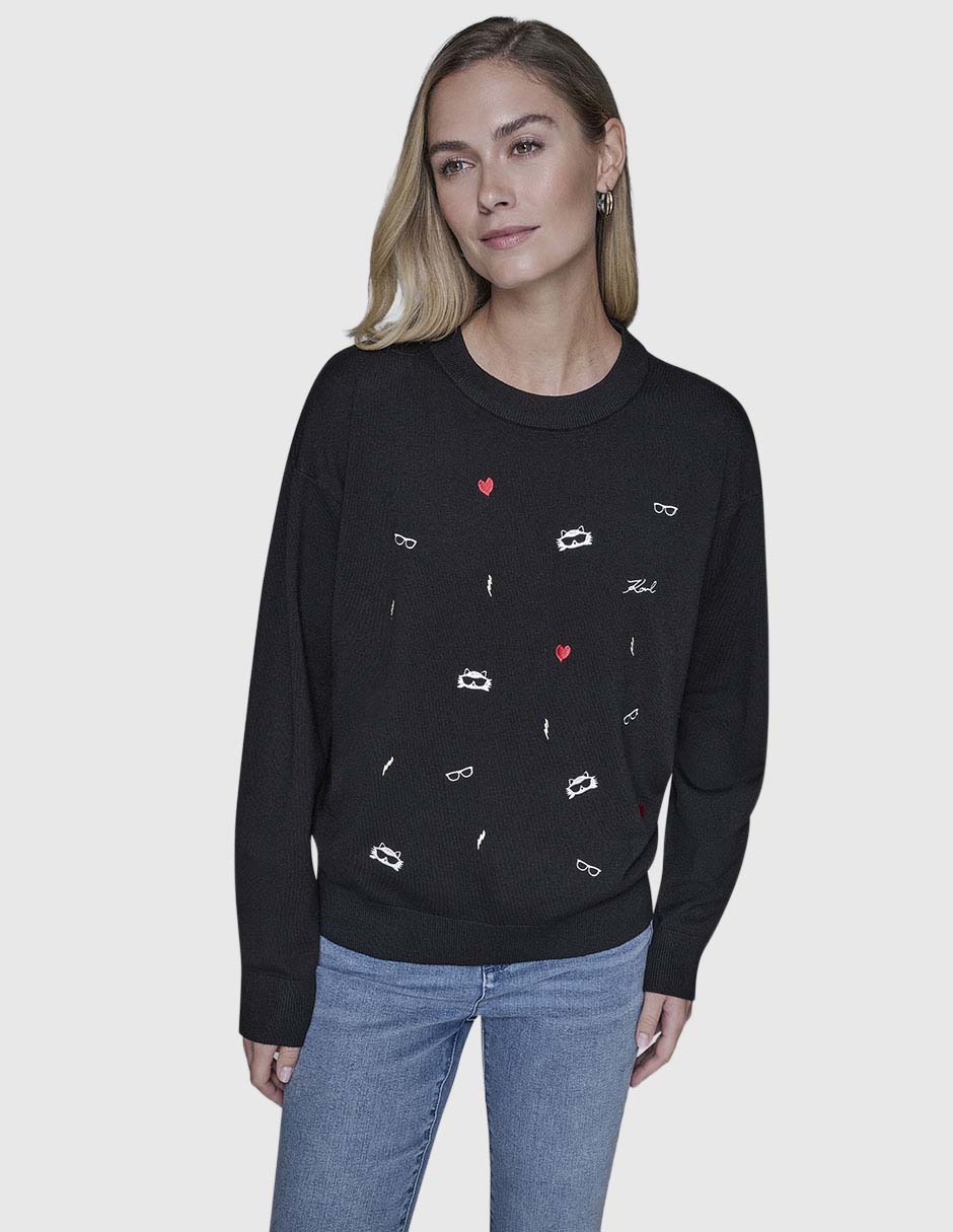 Suéter cuello redondo para mujer