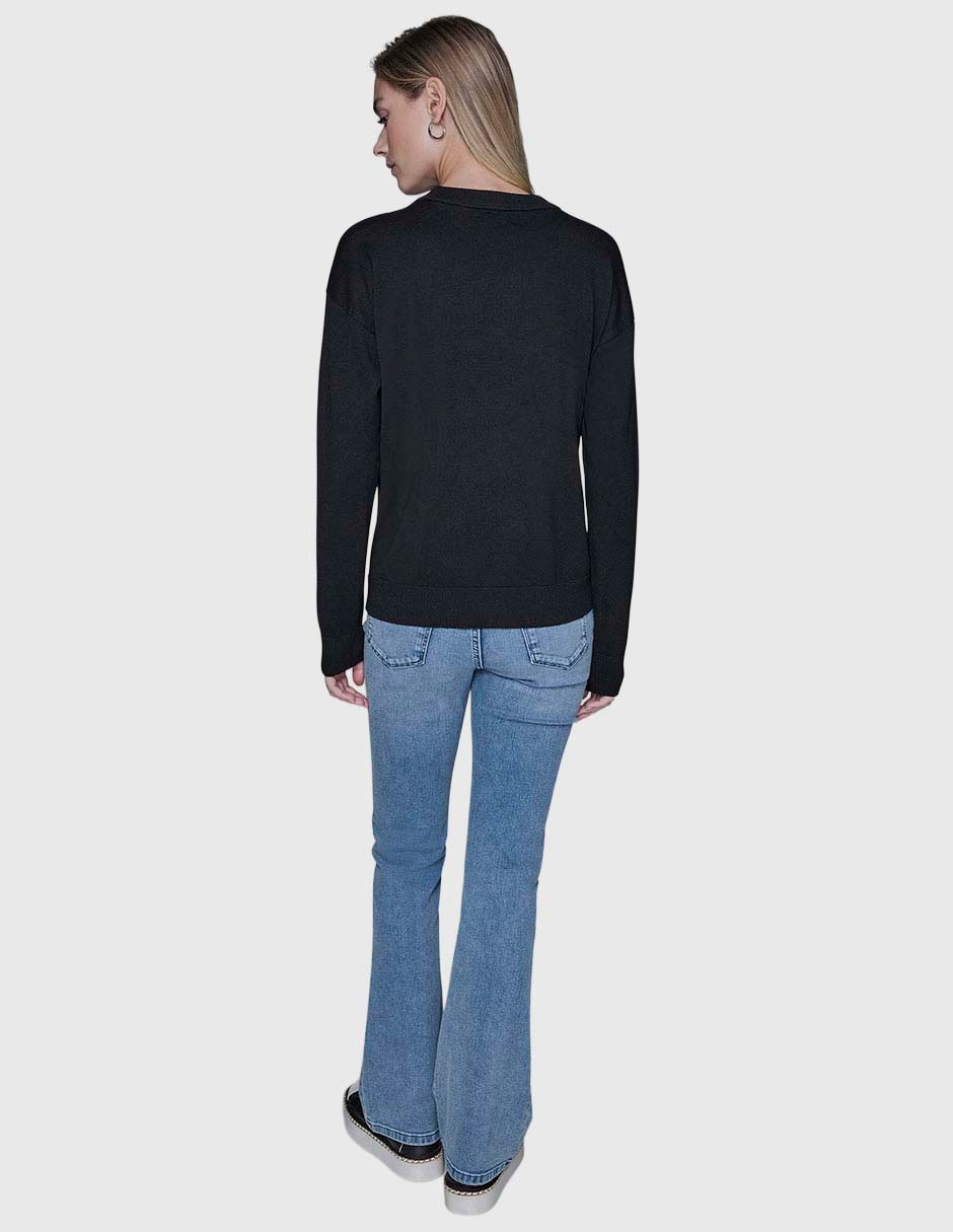 Suéter cuello redondo para mujer 4