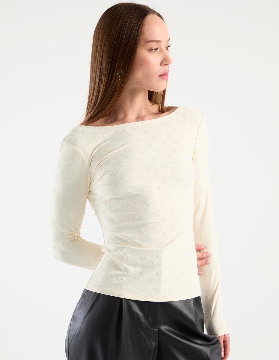 Top cuello ojal