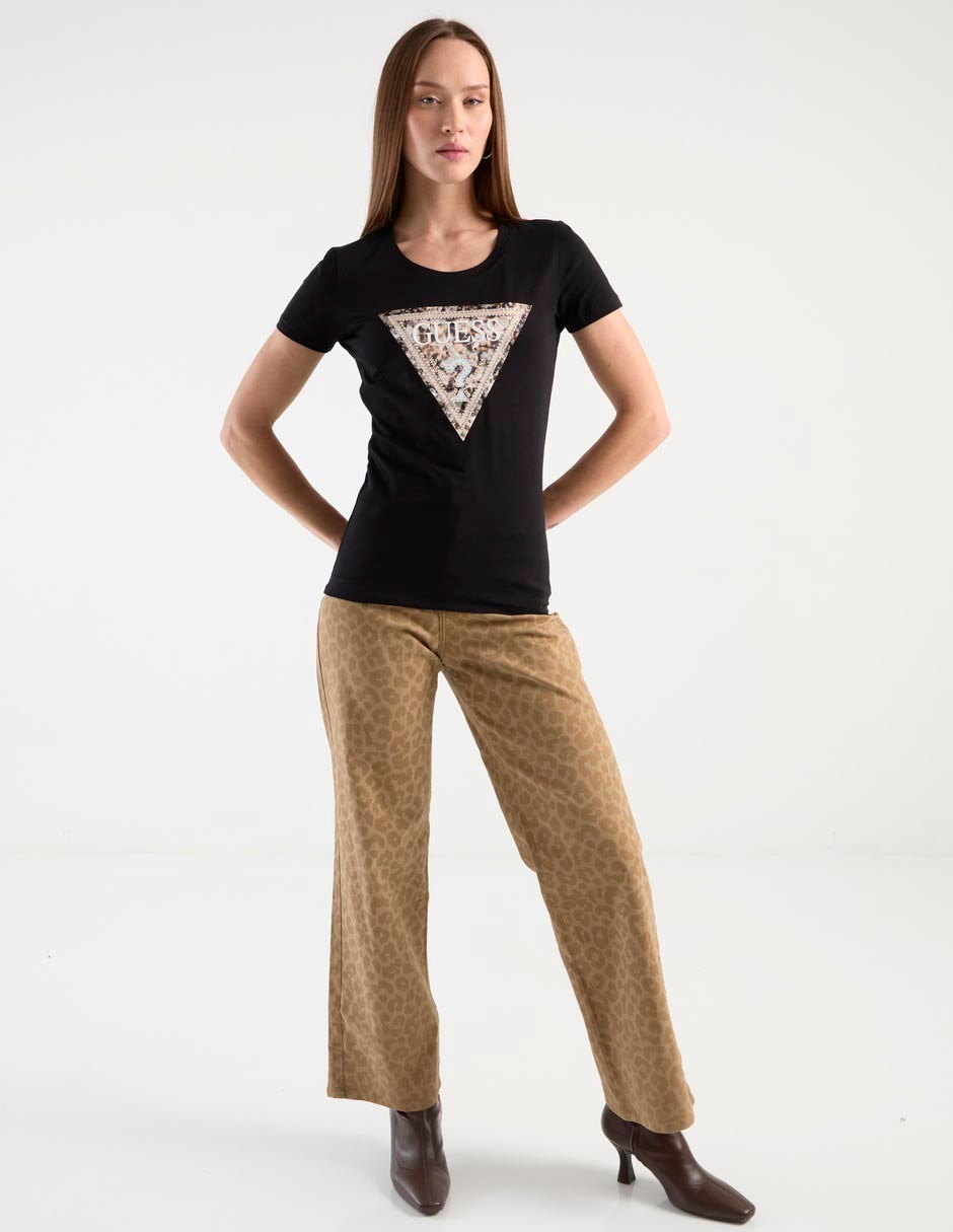 Playera manga corta cuello redondo para mujer 3
