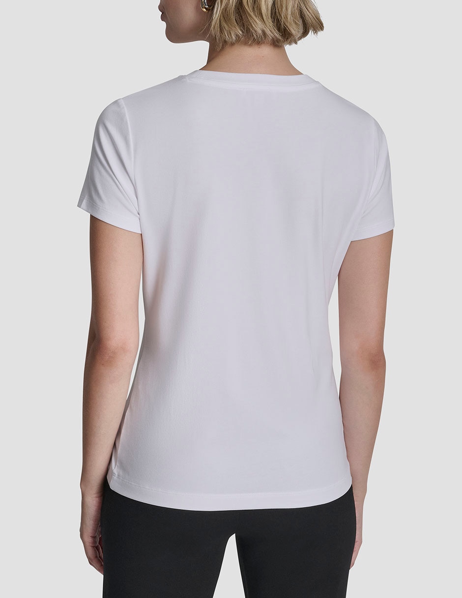 Playera manga corta cuello redondo para mujer 2