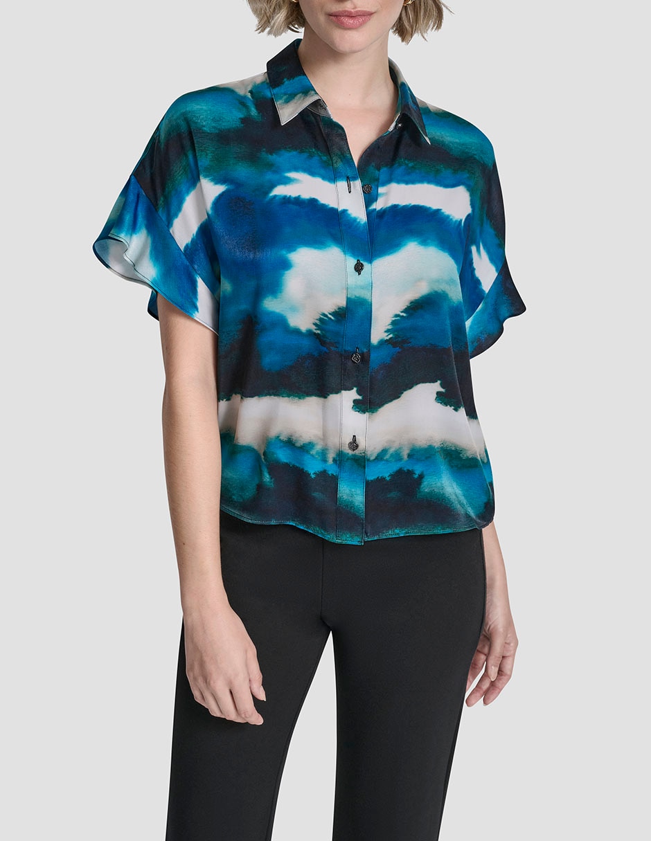 Blusa manga corta para mujer