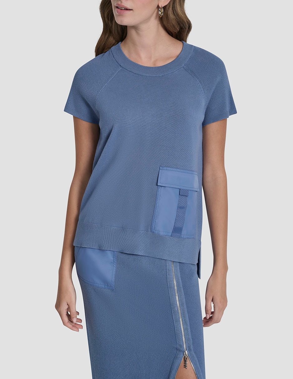 Blusa manga corta para mujer