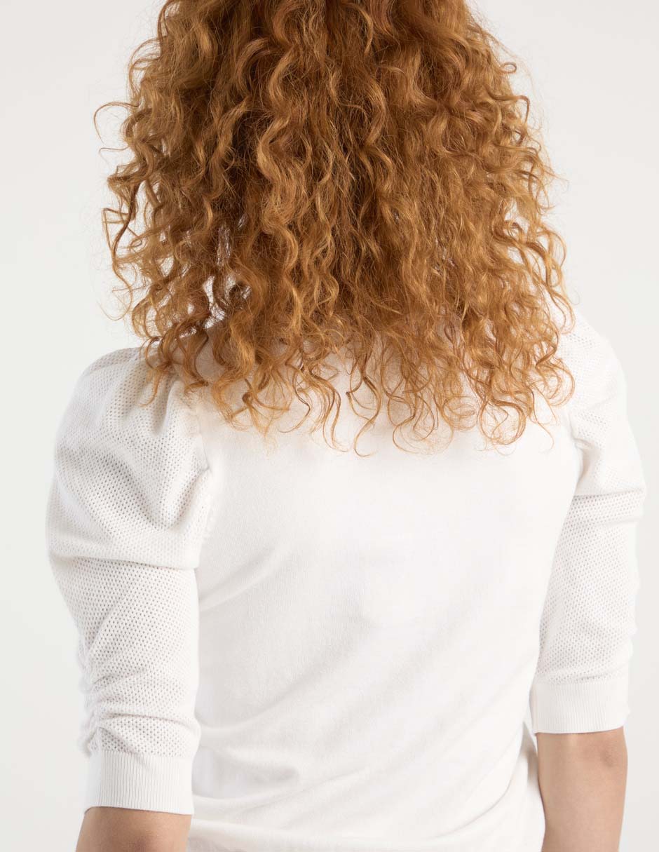 Blusa manga al codo para mujer 5