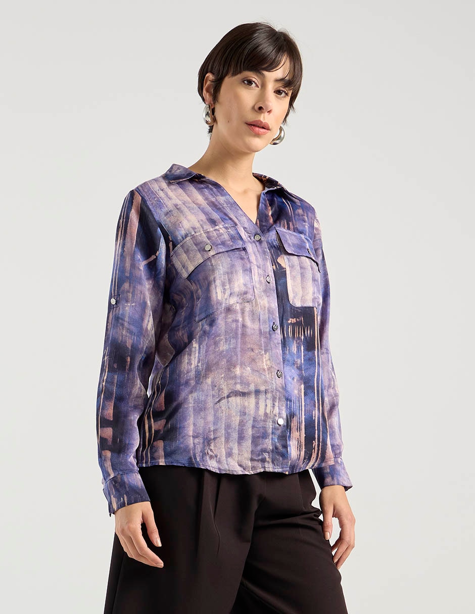 Blusa manga larga para mujer