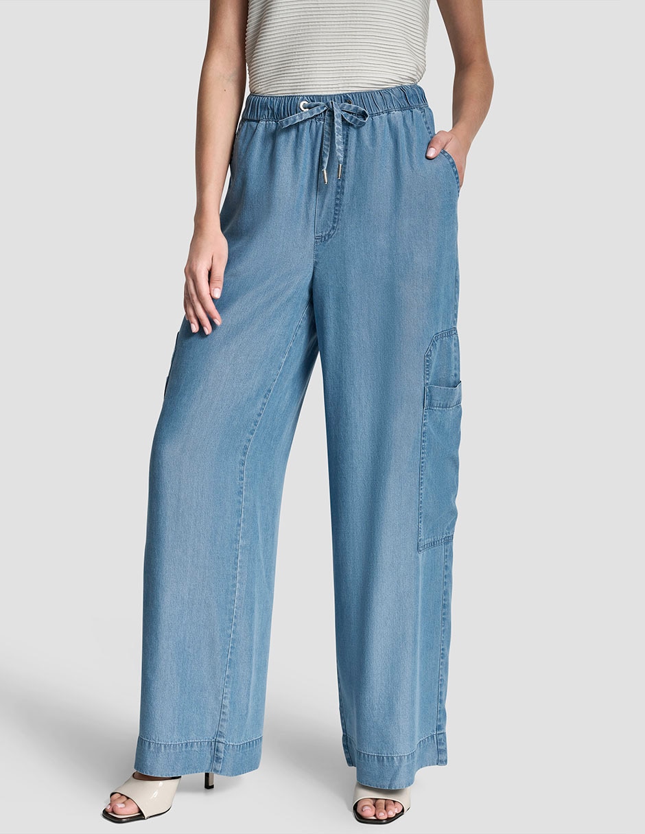 Pantalón cargo amplio para mujer
