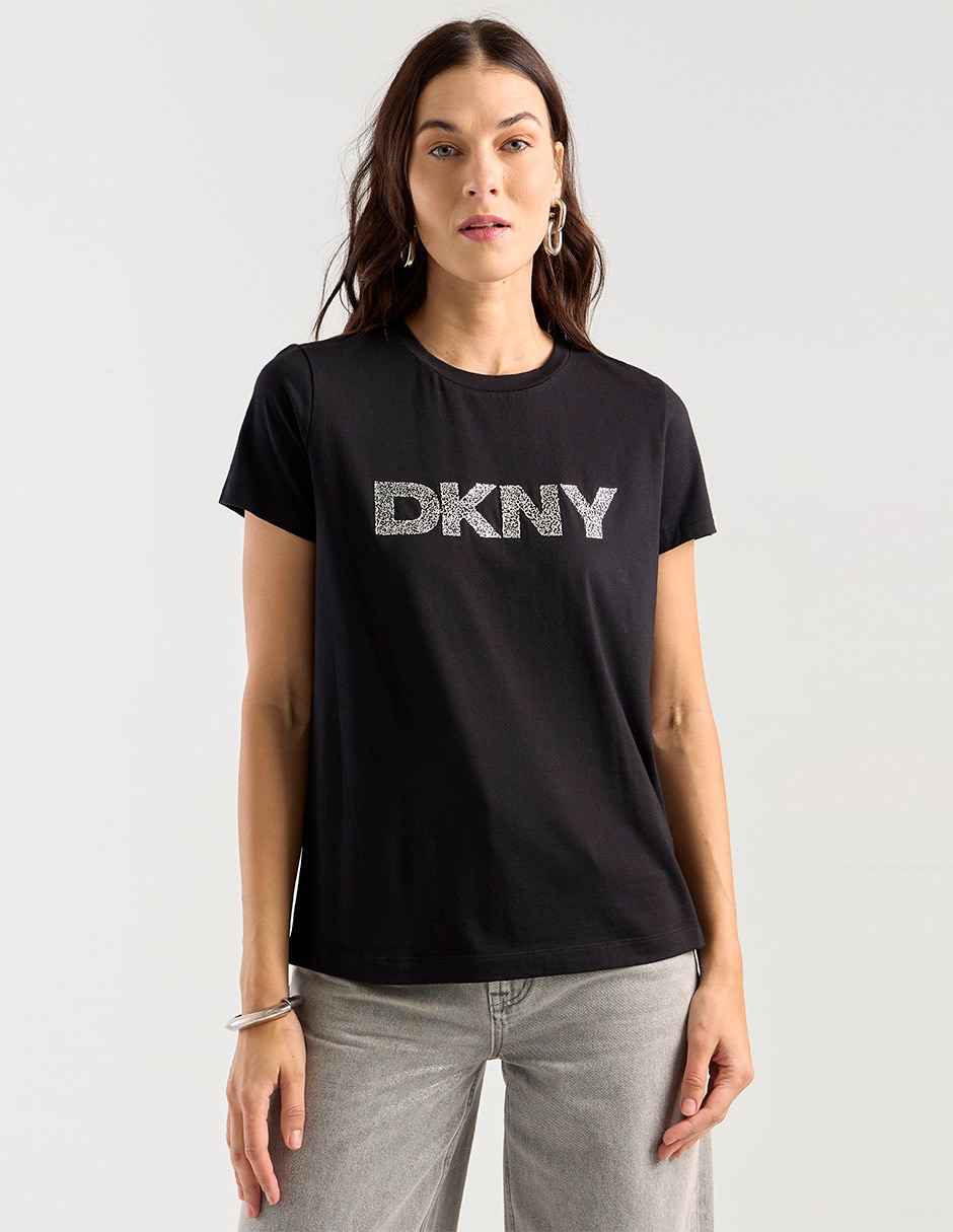 Playera manga corta cuello redondo para mujer